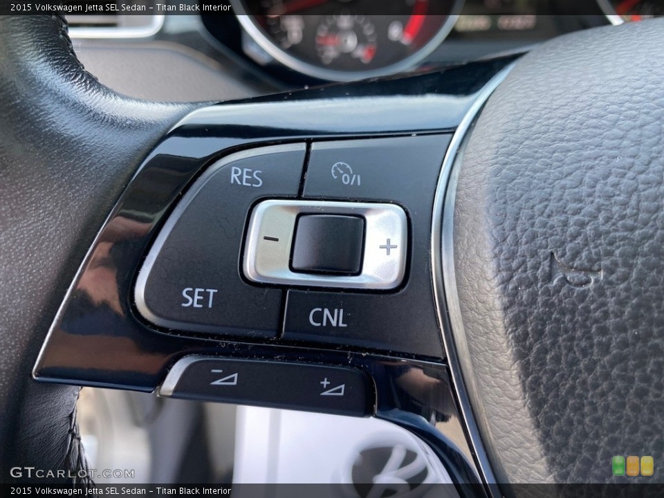 Titan Black Interior Steering Wheel for the 2015 Volkswagen Jetta SEL Sedan #138554940