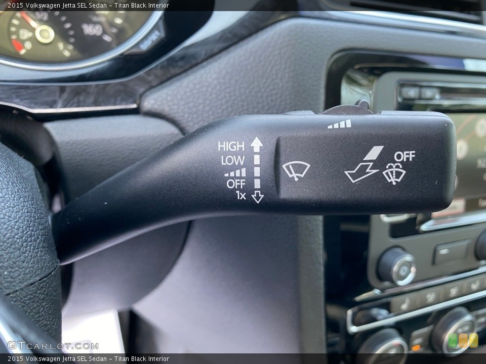 Titan Black Interior Controls for the 2015 Volkswagen Jetta SEL Sedan #138555027