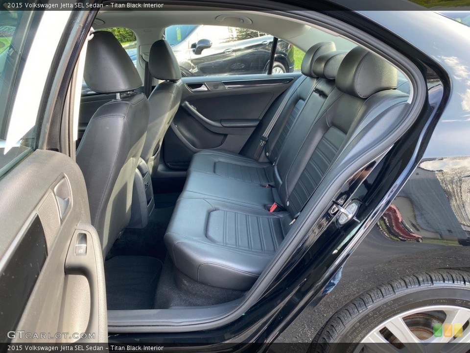 Titan Black Interior Rear Seat for the 2015 Volkswagen Jetta SEL Sedan #138555525