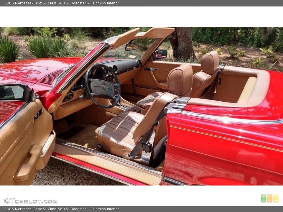 Palomino Interior Photo for the 1986 Mercedes-Benz SL Class 560 SL Roadster #138556211