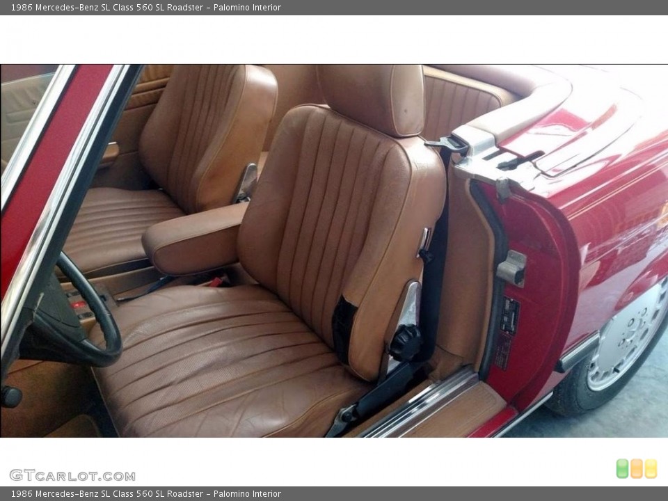 Palomino Interior Front Seat for the 1986 Mercedes-Benz SL Class 560 SL Roadster #138556401