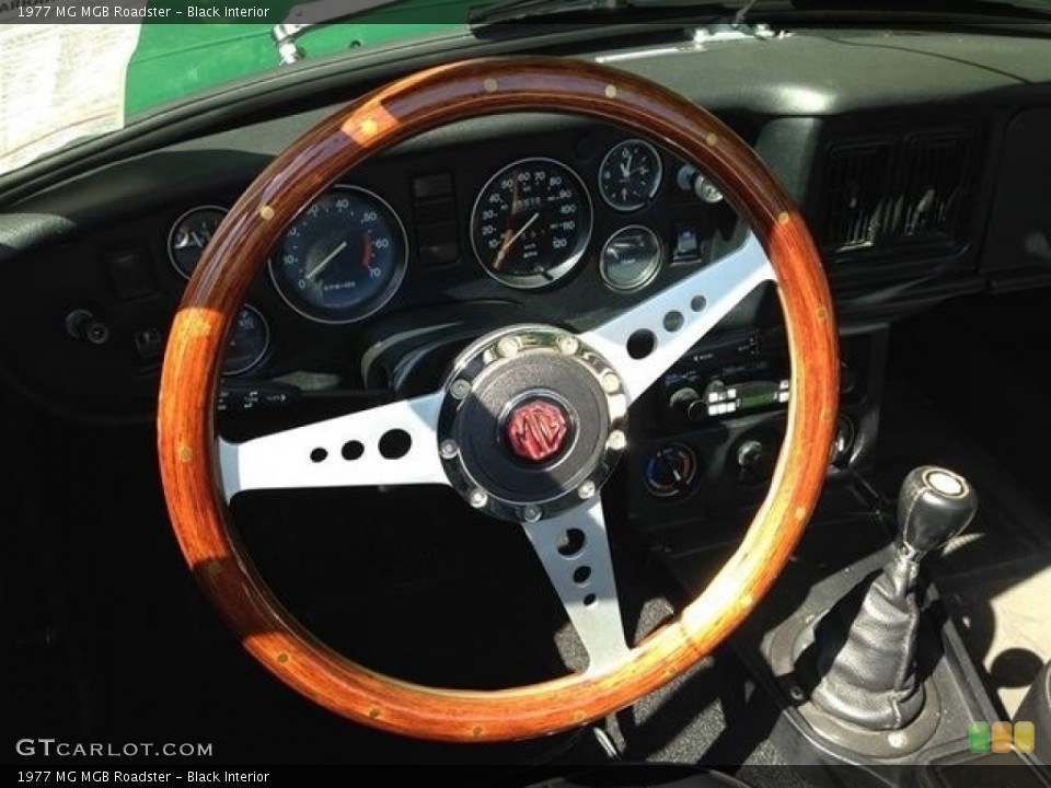 Black Interior Steering Wheel for the 1977 MG MGB Roadster #138556542