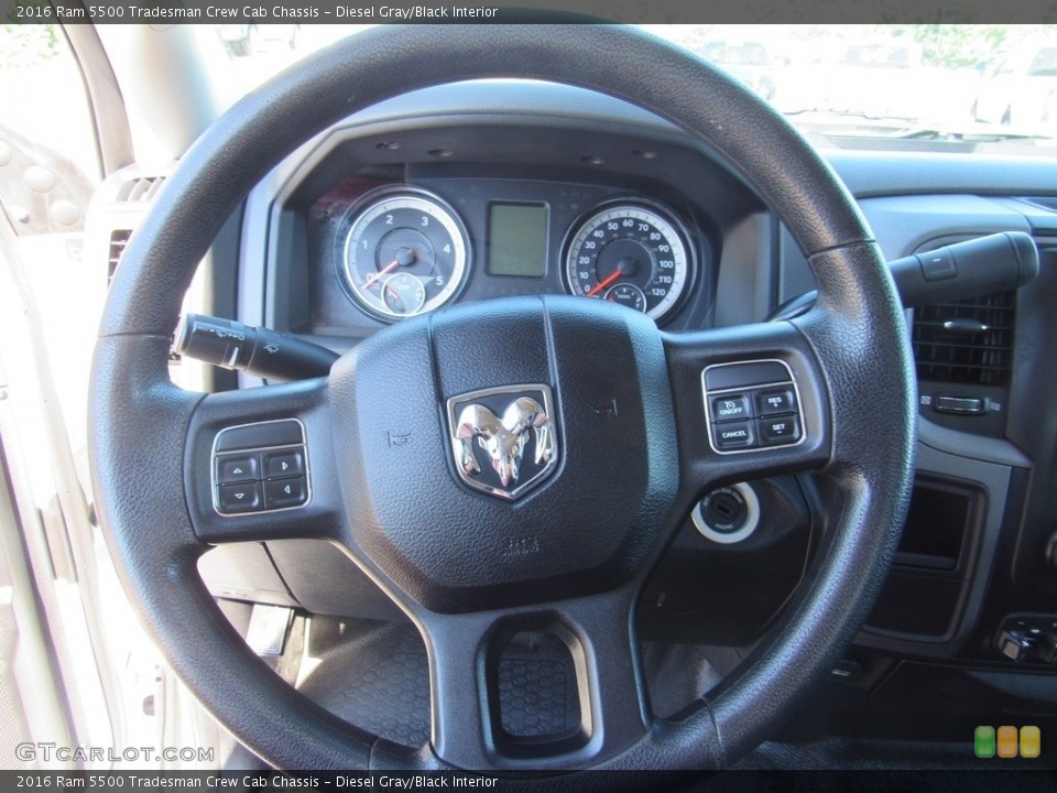 Diesel Gray/Black Interior Steering Wheel for the 2016 Ram 5500 Tradesman Crew Cab Chassis #138557049