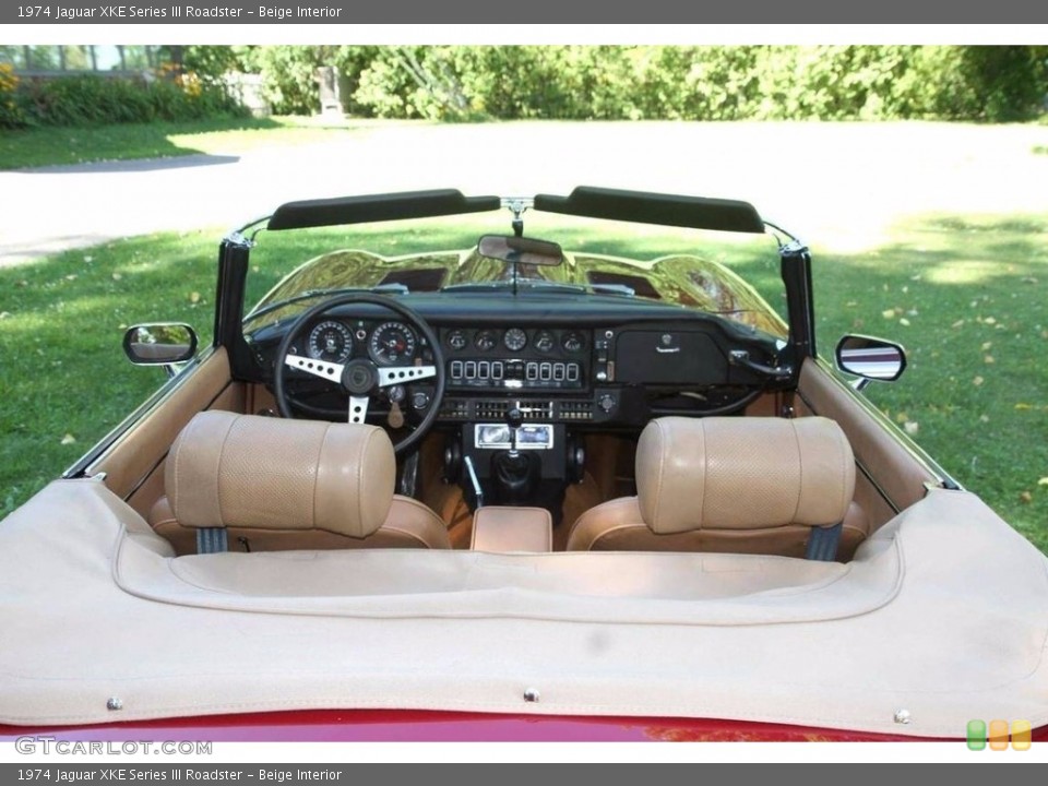 Beige Interior Dashboard for the 1974 Jaguar XKE Series III Roadster #138557955