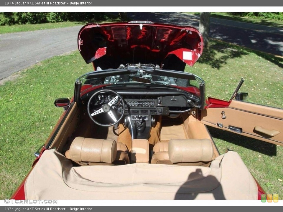 Beige Interior Front Seat for the 1974 Jaguar XKE Series III Roadster #138558024