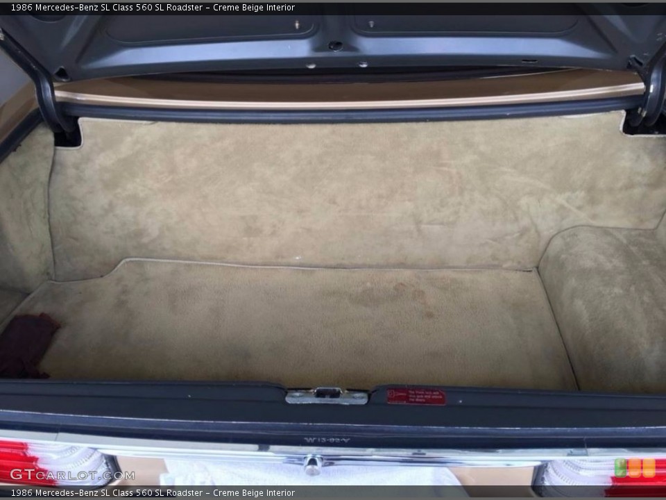 Creme Beige Interior Trunk for the 1986 Mercedes-Benz SL Class 560 SL Roadster #138558984