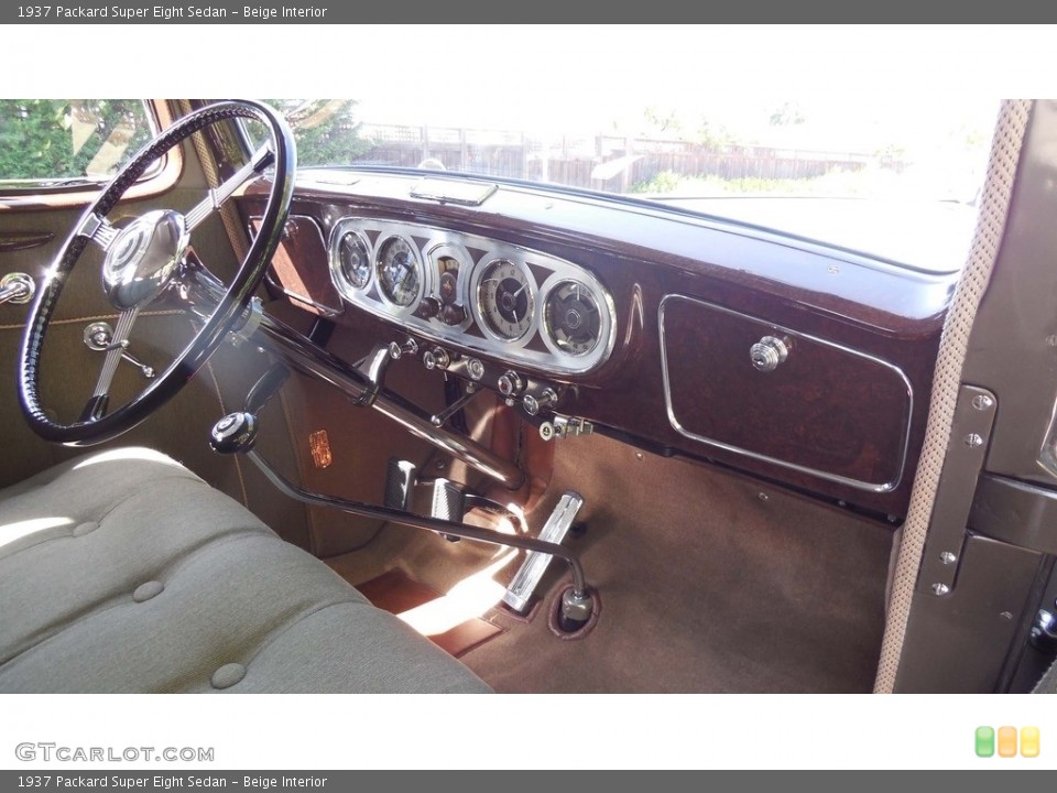 Beige Interior Photo for the 1937 Packard Super Eight Sedan #138559170