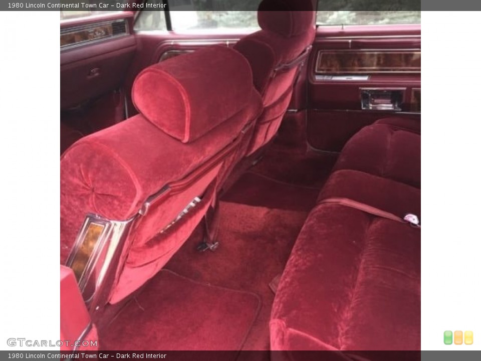 Dark Red Interior Rear Seat for the 1980 Lincoln Continental Town Car #138560778