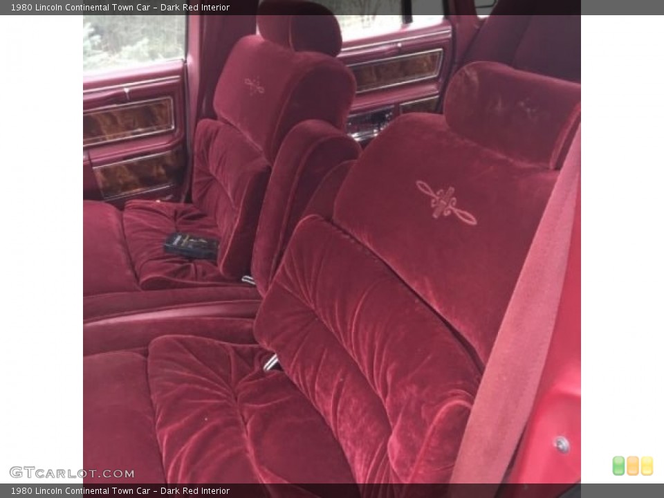 Dark Red 1980 Lincoln Continental Interiors