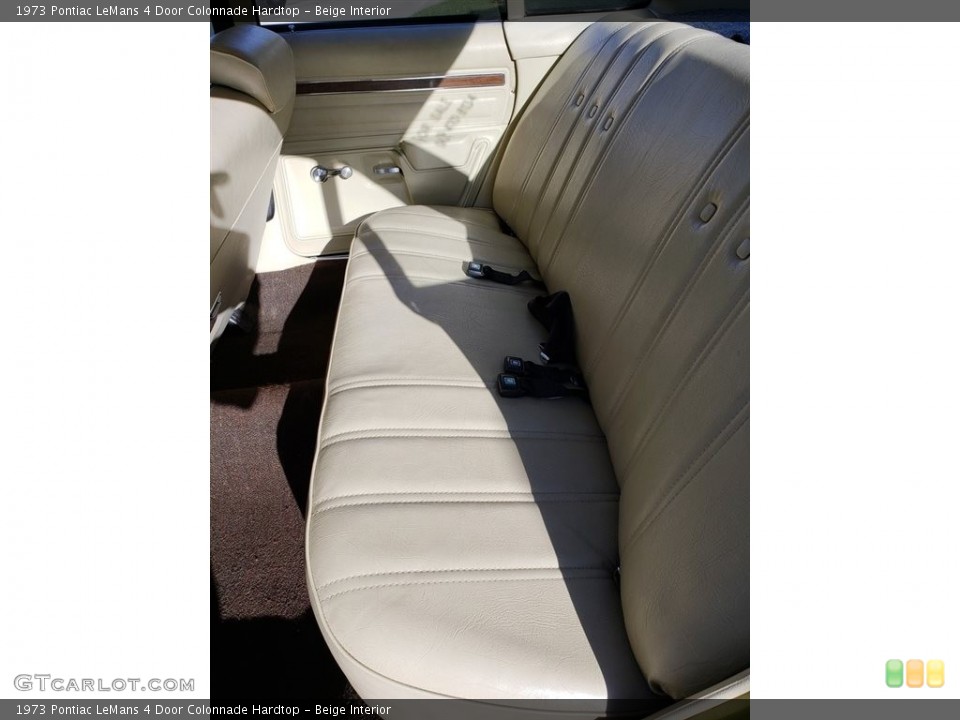 Beige Interior Rear Seat for the 1973 Pontiac LeMans 4 Door Colonnade Hardtop #138563232