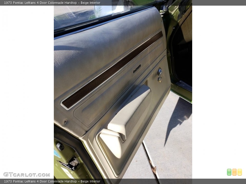 Beige Interior Door Panel for the 1973 Pontiac LeMans 4 Door Colonnade Hardtop #138563265