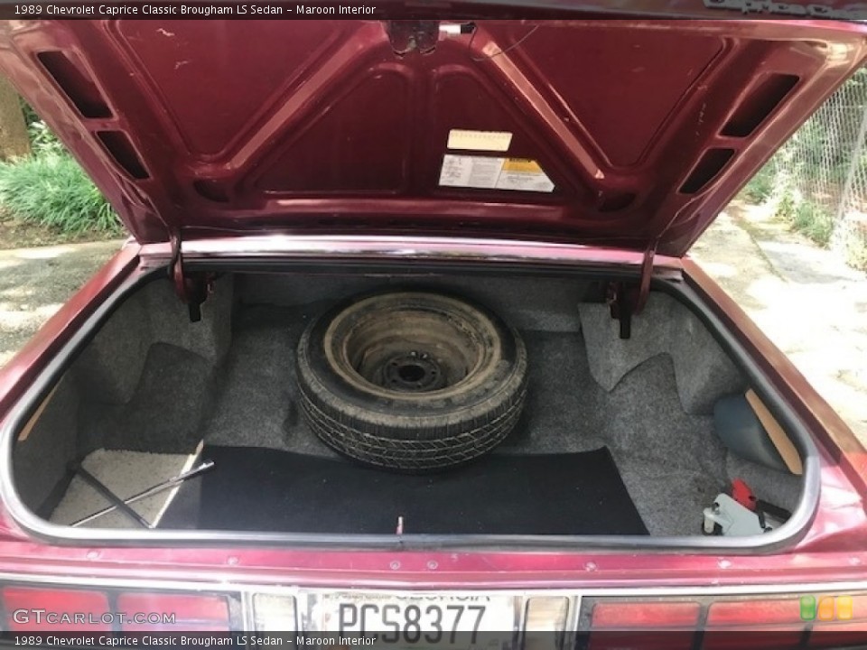 Maroon Interior Trunk for the 1989 Chevrolet Caprice Classic Brougham LS Sedan #138564348