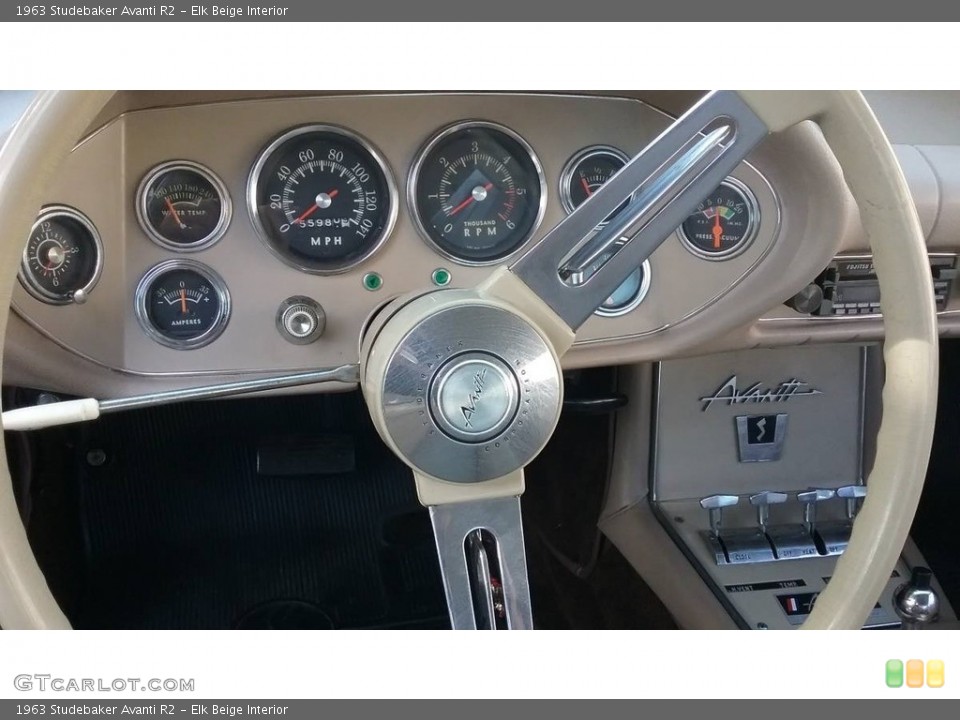 Elk Beige Interior Steering Wheel for the 1963 Studebaker Avanti R2 #138564930