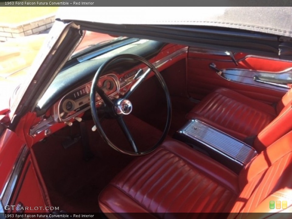 Red Interior Photo for the 1963 Ford Falcon Futura Convertible #138565245
