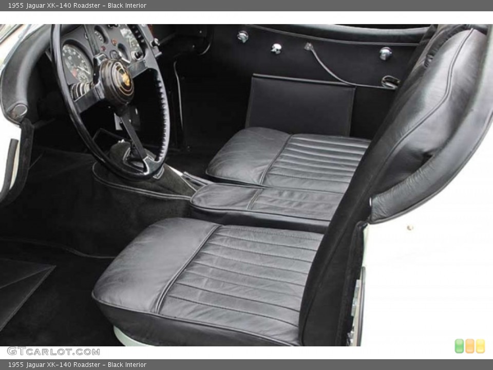 Black Interior Front Seat for the 1955 Jaguar XK-140 Roadster #138565596