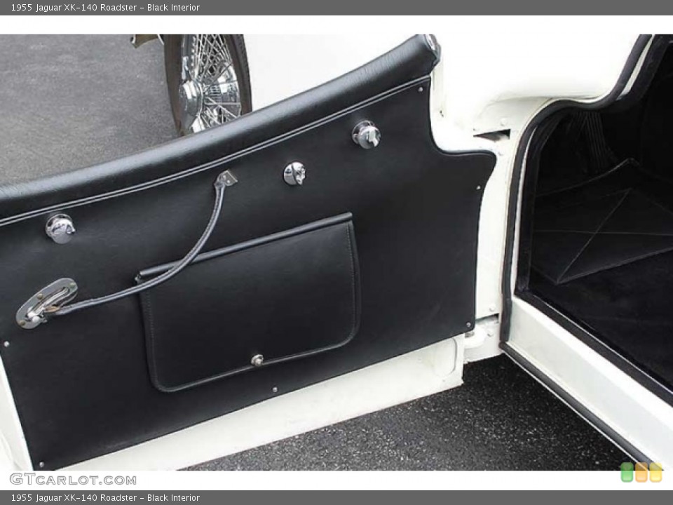 Black Interior Door Panel for the 1955 Jaguar XK-140 Roadster #138565617