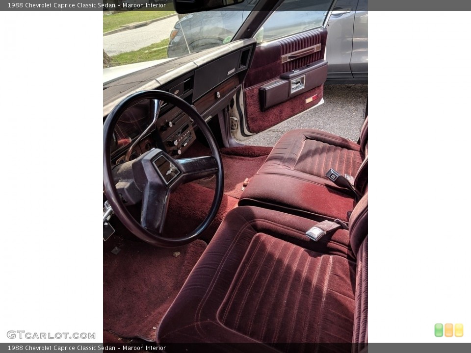 Maroon 1988 Chevrolet Caprice Interiors