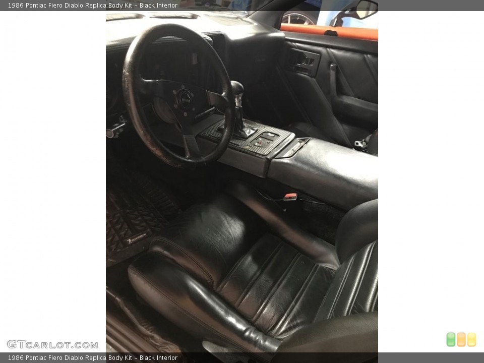 Black 1986 Pontiac Fiero Interiors