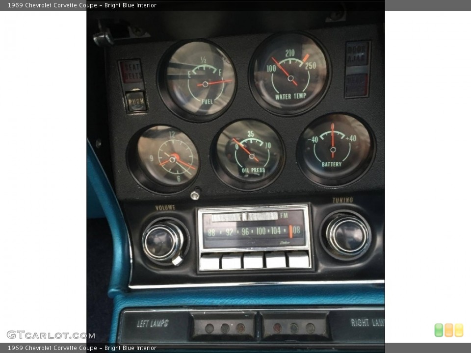 Bright Blue Interior Gauges for the 1969 Chevrolet Corvette Coupe #138568797