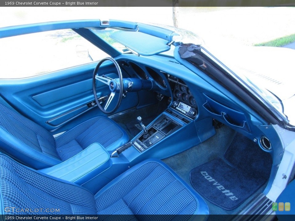 Bright Blue Interior Front Seat for the 1969 Chevrolet Corvette Coupe #138568893