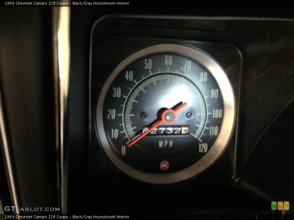 Black/Gray Houndstooth Interior Gauges for the 1969 Chevrolet Camaro Z28 Coupe #138569187