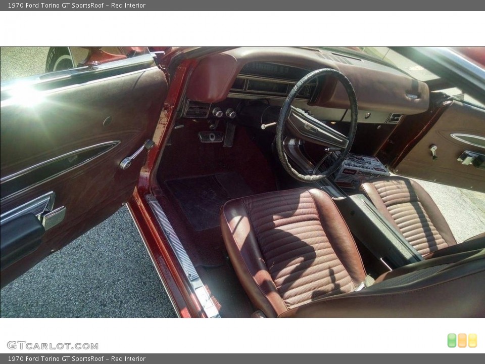 Red Interior Photo for the 1970 Ford Torino GT SportsRoof #138569943