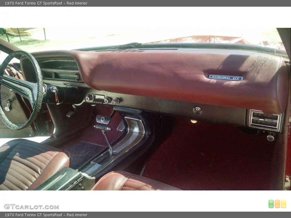 Red Interior Dashboard for the 1970 Ford Torino GT SportsRoof #138569964