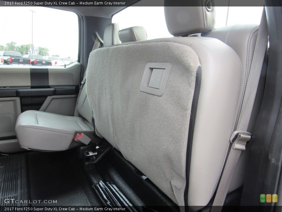 Medium Earth Gray Interior Rear Seat for the 2017 Ford F250 Super Duty XL Crew Cab #138571383