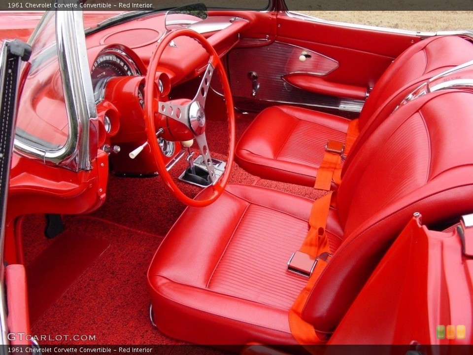 Red Interior Photo for the 1961 Chevrolet Corvette Convertible #138571998