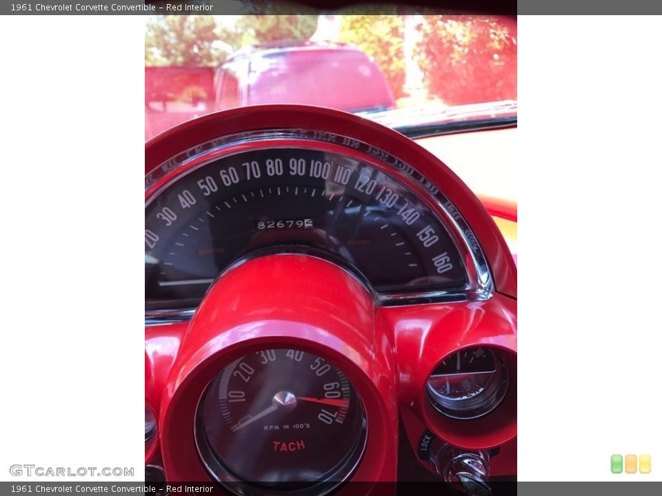 Red Interior Gauges for the 1961 Chevrolet Corvette Convertible #138572013