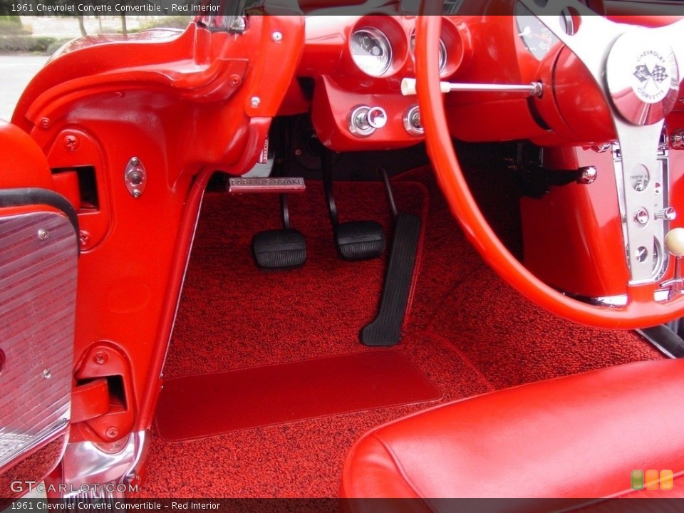 Red Interior Controls for the 1961 Chevrolet Corvette Convertible #138572094