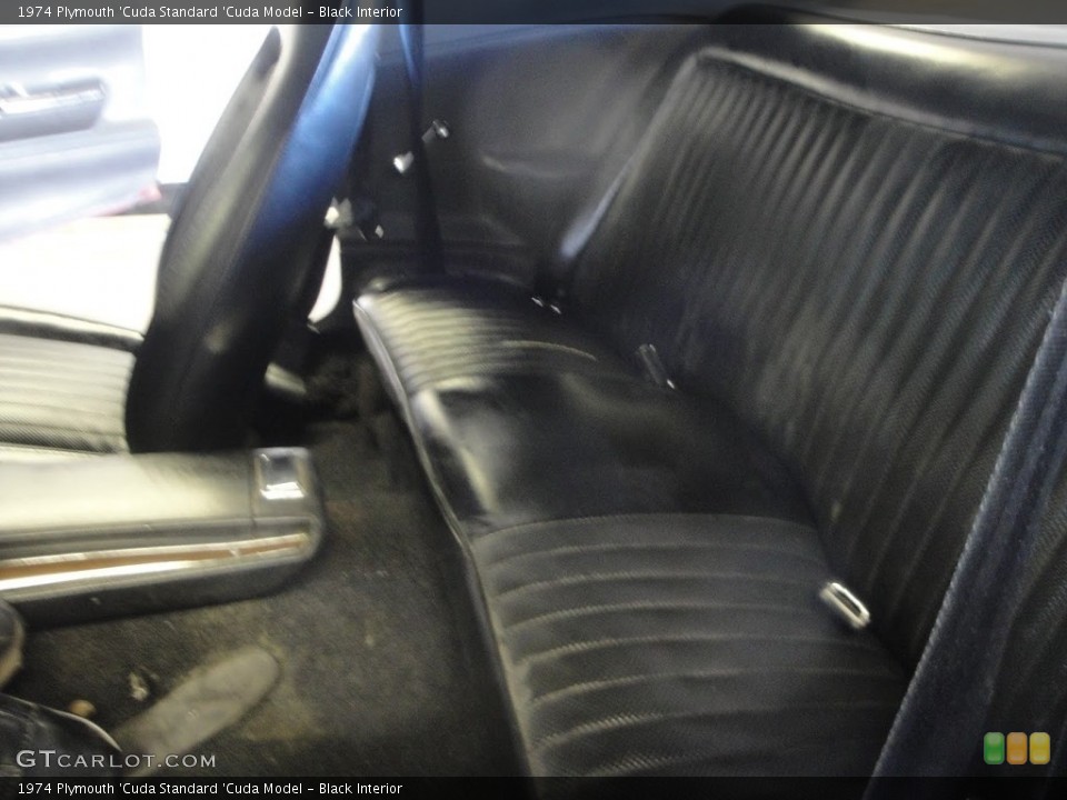 Black Interior Rear Seat for the 1974 Plymouth 'Cuda  #138572112