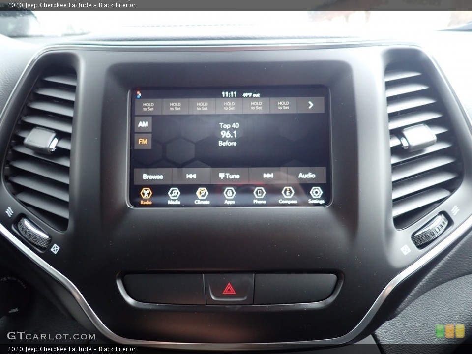 Black Interior Controls for the 2020 Jeep Cherokee Latitude #138572520
