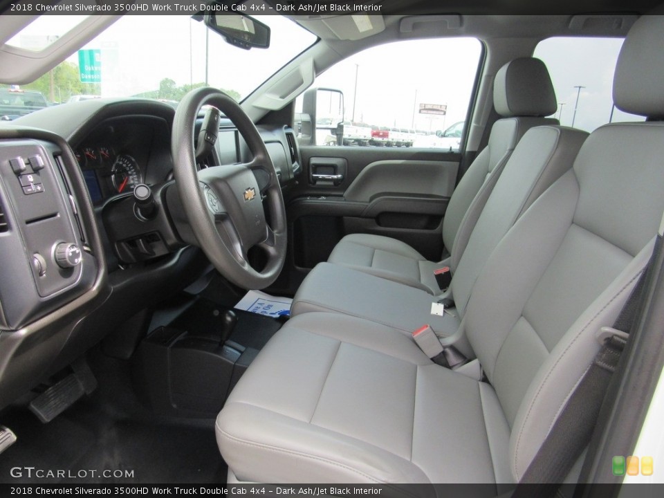 Dark Ash/Jet Black Interior Front Seat for the 2018 Chevrolet Silverado 3500HD Work Truck Double Cab 4x4 #138572595
