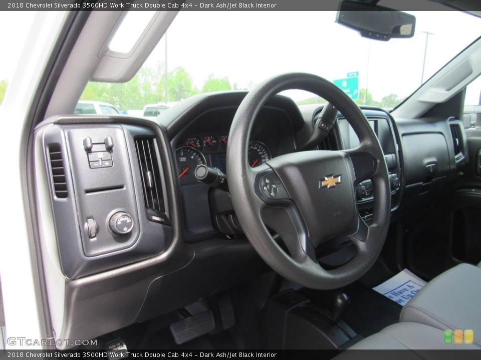 Dark Ash/Jet Black Interior Steering Wheel for the 2018 Chevrolet Silverado 3500HD Work Truck Double Cab 4x4 #138572622