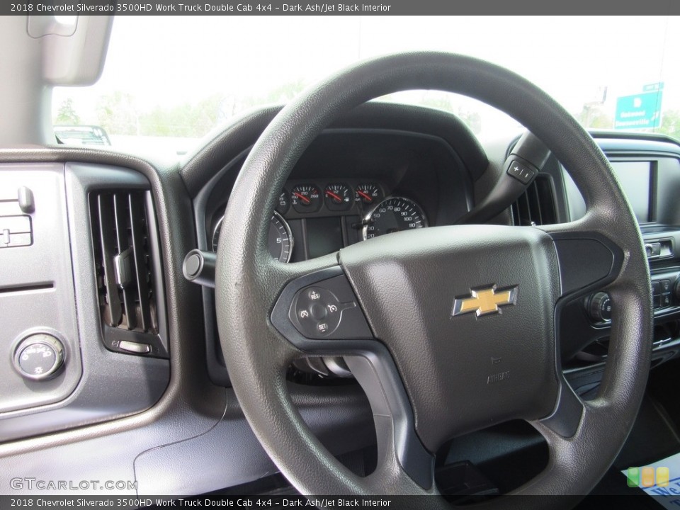 Dark Ash/Jet Black Interior Steering Wheel for the 2018 Chevrolet Silverado 3500HD Work Truck Double Cab 4x4 #138572643