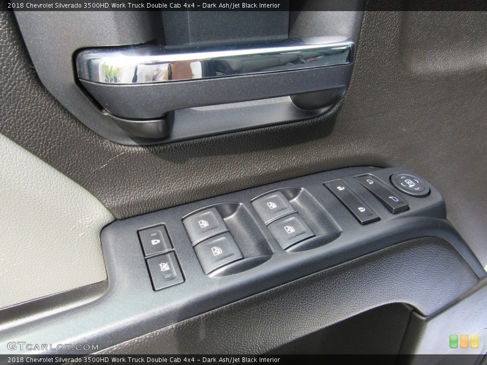 Dark Ash/Jet Black Interior Controls for the 2018 Chevrolet Silverado 3500HD Work Truck Double Cab 4x4 #138572745