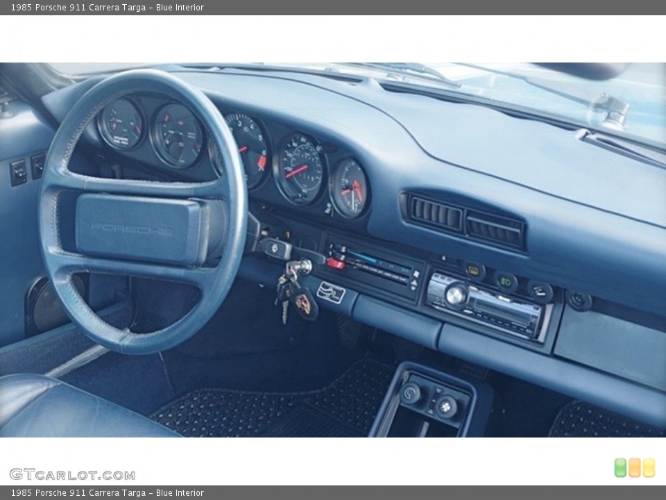 Blue Interior Dashboard for the 1985 Porsche 911 Carrera Targa #138575508