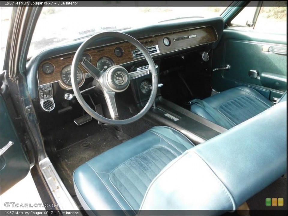 Blue 1967 Mercury Cougar Interiors