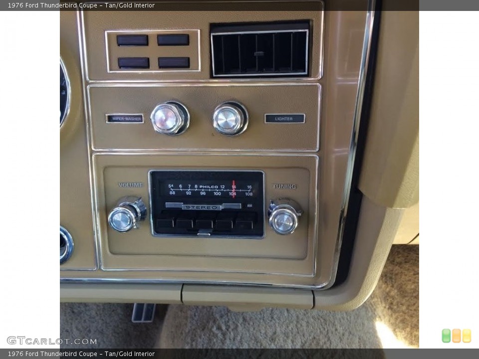 Tan/Gold Interior Controls for the 1976 Ford Thunderbird Coupe #138576120