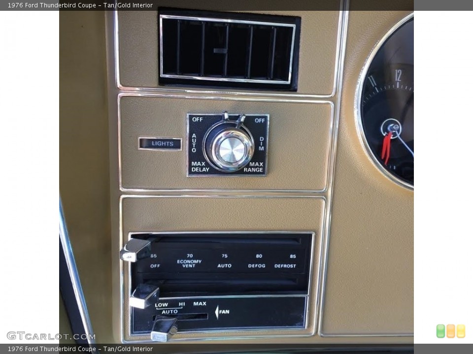 Tan/Gold Interior Controls for the 1976 Ford Thunderbird Coupe #138576141