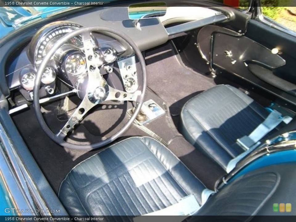 Charcoal 1958 Chevrolet Corvette Interiors
