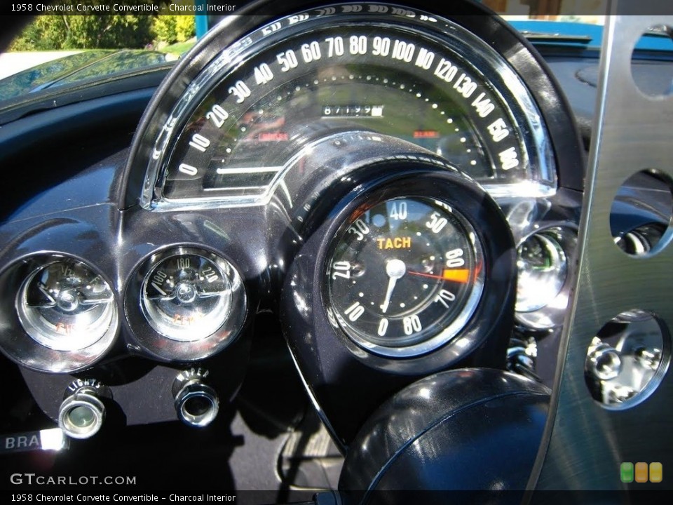 Charcoal Interior Gauges for the 1958 Chevrolet Corvette Convertible #138576855