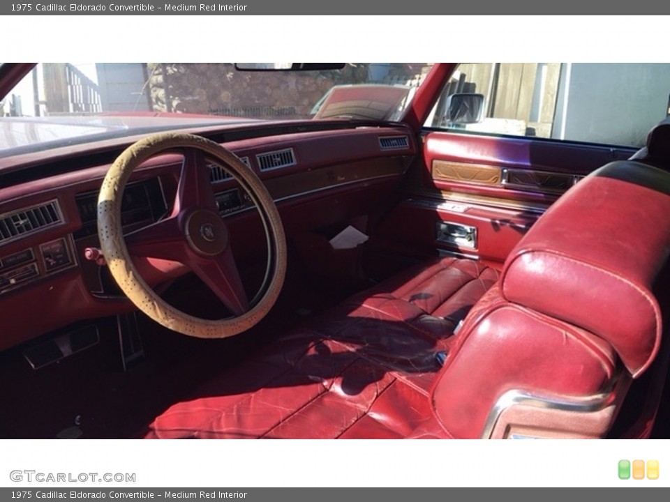 Medium Red Interior Photo for the 1975 Cadillac Eldorado Convertible #138577068