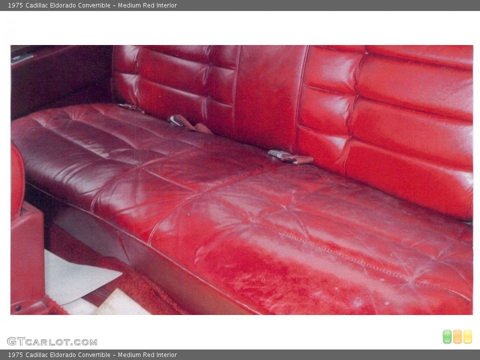 Medium Red Interior Rear Seat for the 1975 Cadillac Eldorado Convertible #138577091