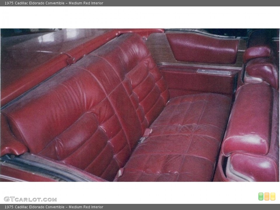 Medium Red Interior Rear Seat for the 1975 Cadillac Eldorado Convertible #138577110