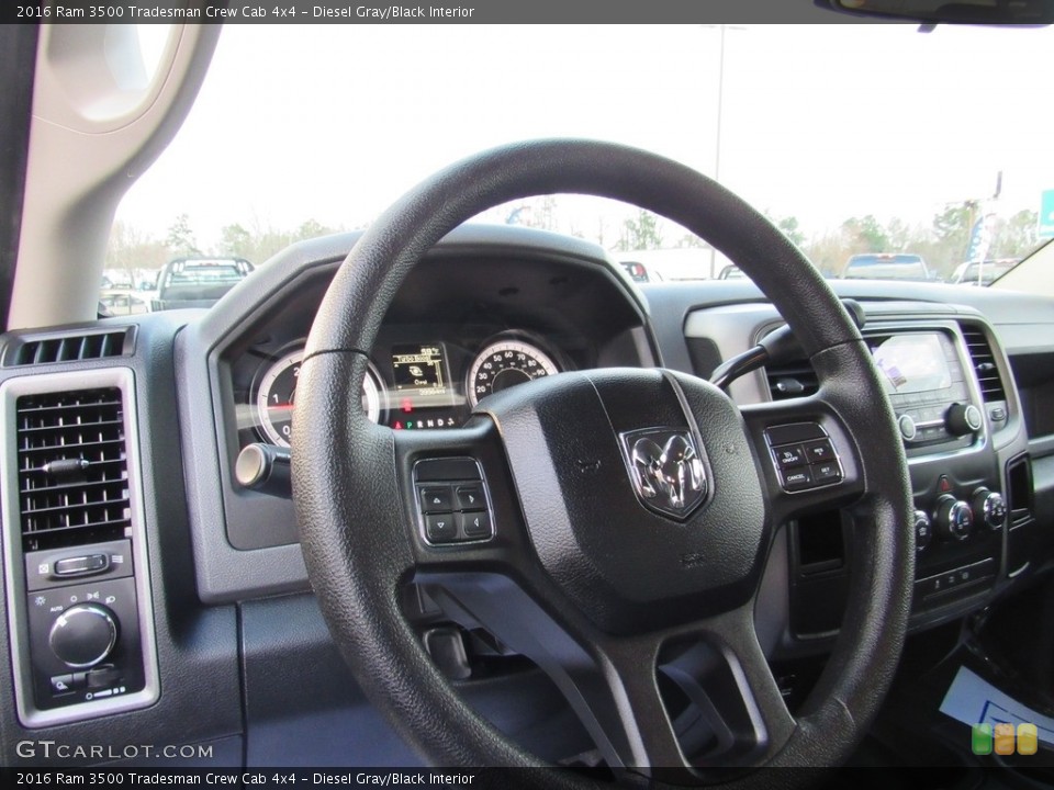 Diesel Gray/Black Interior Steering Wheel for the 2016 Ram 3500 Tradesman Crew Cab 4x4 #138577779