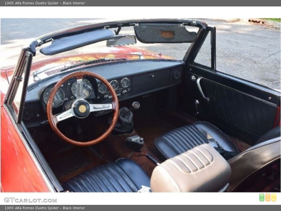 Black 1966 Alfa Romeo Duetto Interiors