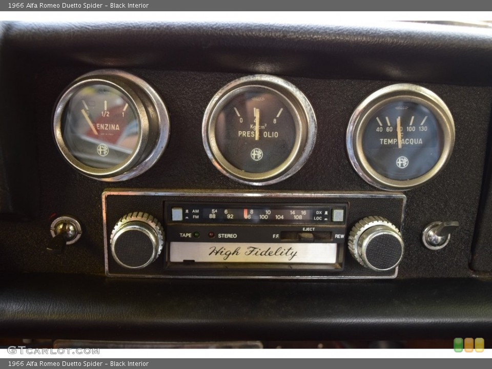 Black Interior Audio System for the 1966 Alfa Romeo Duetto Spider #138578592