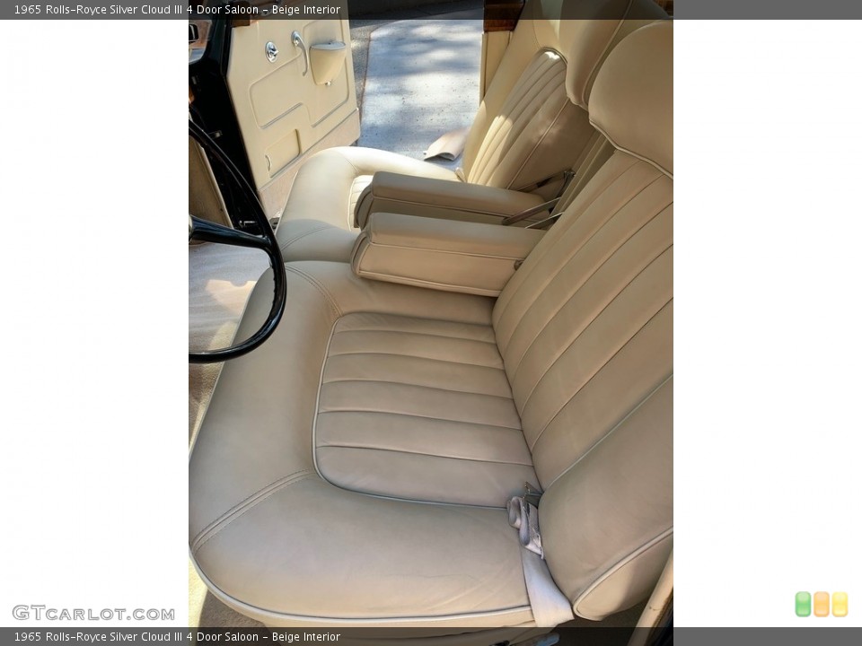 Beige Interior Rear Seat for the 1965 Rolls-Royce Silver Cloud III 4 Door Saloon #138579819